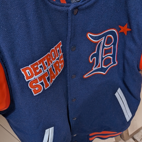 1919 Detroit Stars Baseball Negro League Varsity Jacket Headgear Classics Mens - Picture 8 of 14